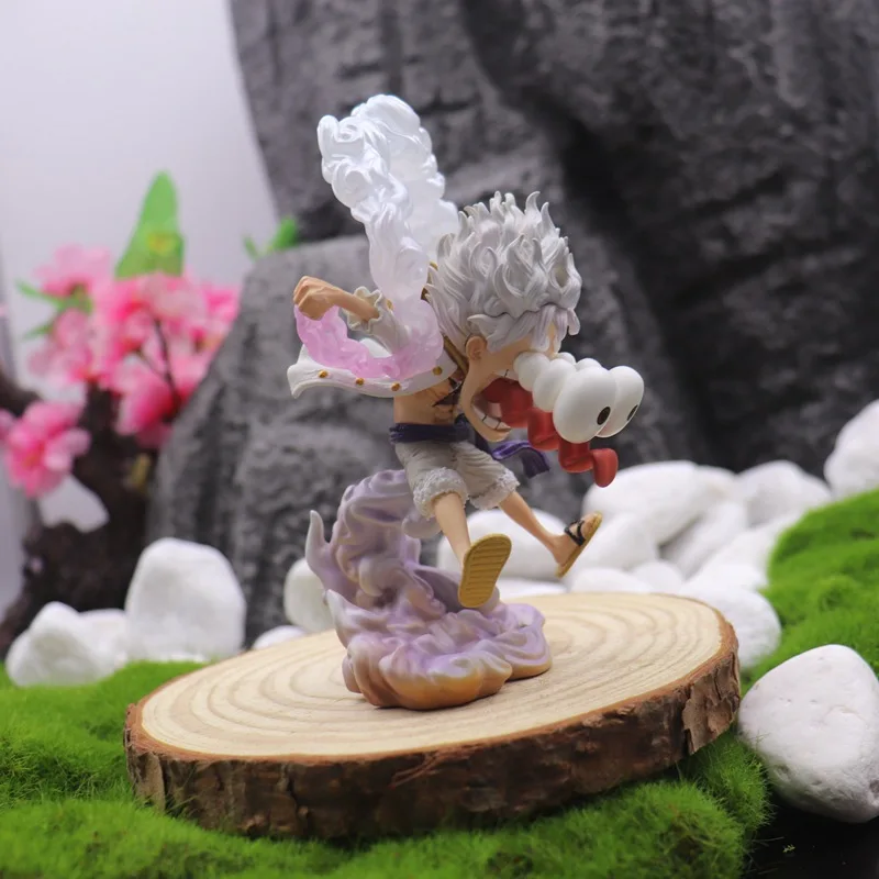 One Piece tres 3L increíble Nika Luffy Anime figuras de acción de juguete 12CM decoración del coche