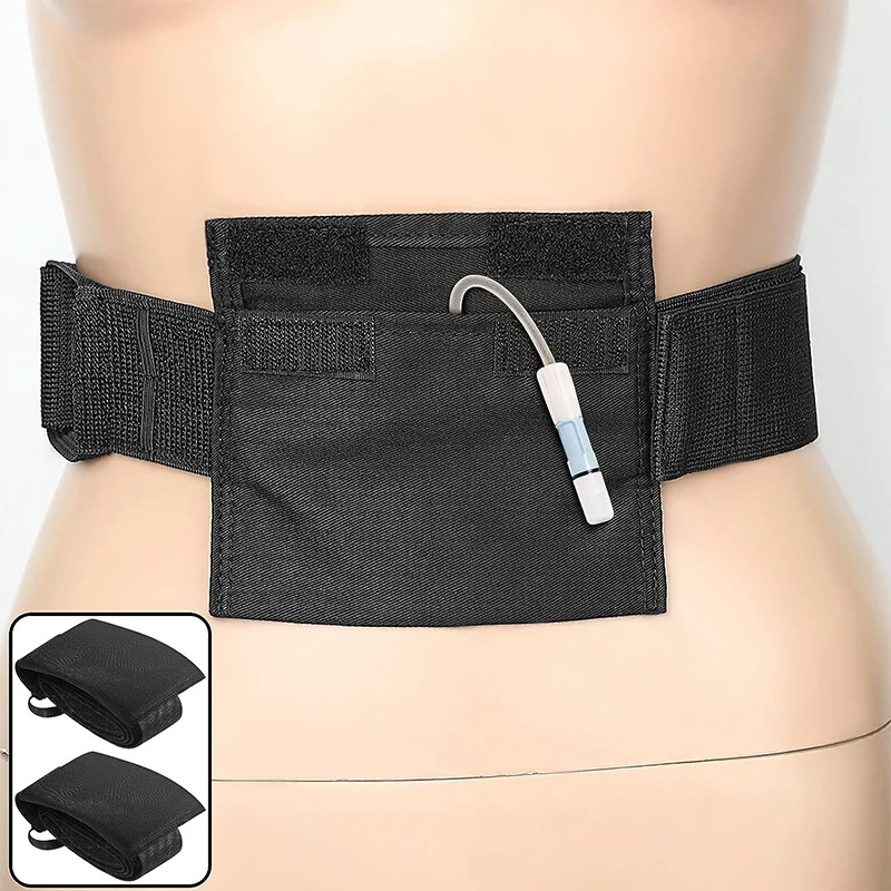 ¡Promoción! Correa de diálisis peritoneal, soporte de catéter PD con bolsa de malla para alimentación de tubo, fijación de conjunto de transferencia de tubos