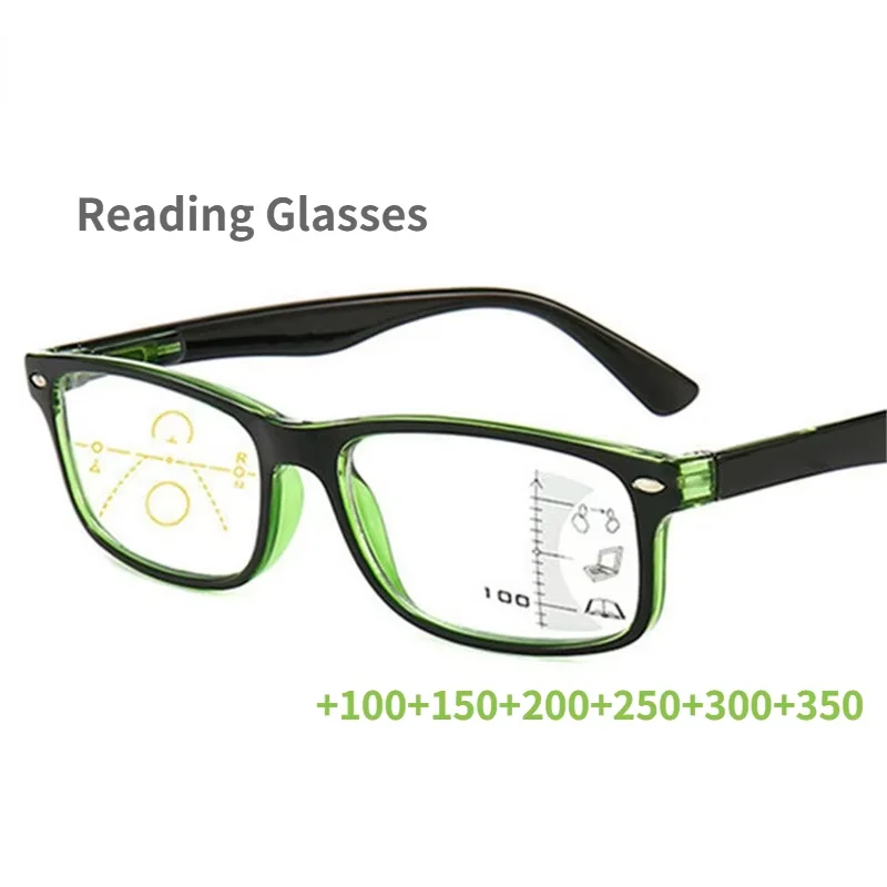 Retro Anti Blue Rays Progressive Multifocal Reading Glasses Men Women Near Far Sight Eyeglasses Computer Goggle Eyewear gafas