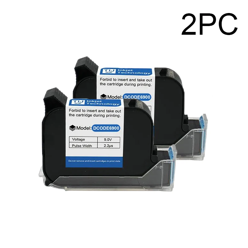 To 6900 12.7mm Economy High Quality TIJ Online Handheld Inkjet Printer Cartridge Fast Drying Water-proof Solvent Black Ink