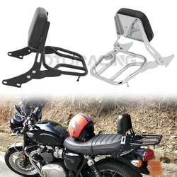 Respaldo trasero para pasajero de motocicleta, barra Sissy con portaequipajes para Triumph Bonneville T100 T120 Scrambler 2016-2021