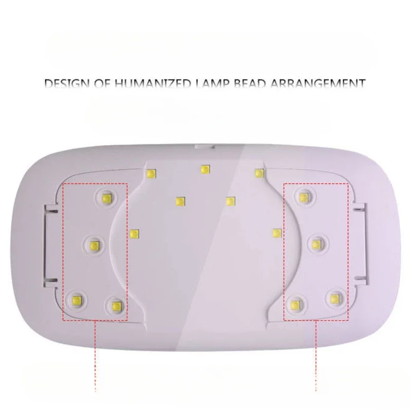 Nieuwe nagellamp fototherapie machine mini LED-lichtdroger 24W muis UV-baklicht grote ruimte getimed lange batterijduur