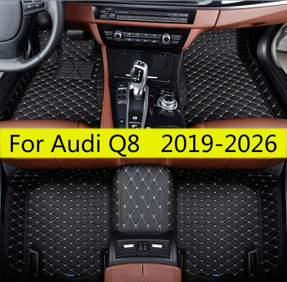 

Car Floor Mats Fit For Audi Q8 2026 2025 2024 2023 2022 2021 2020 2019 Auto Leather Carpet Pads Vehicle Full Set Foot Matts Rugs