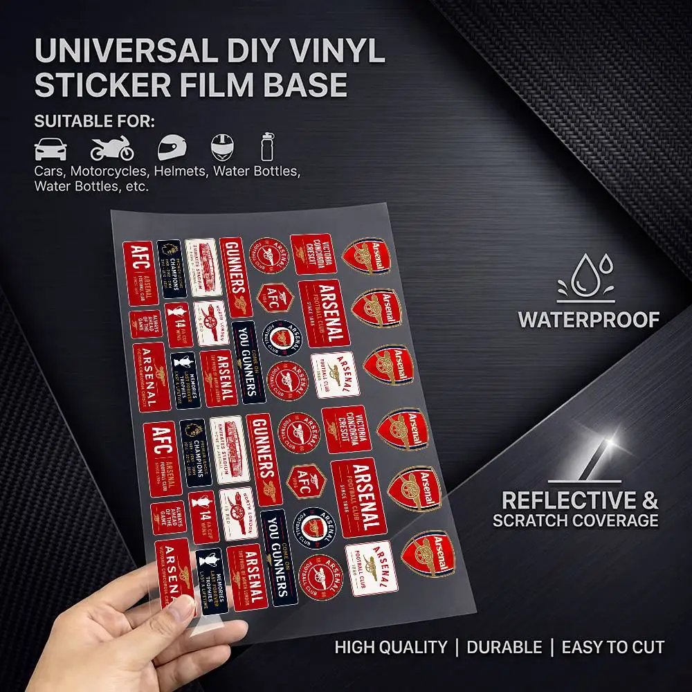 A-rsE-nA-l Vinyl Multi Scene Reflective Scratch Cover Stickers Fit Auto Motorcycle Helmet Refrigerator - view 2