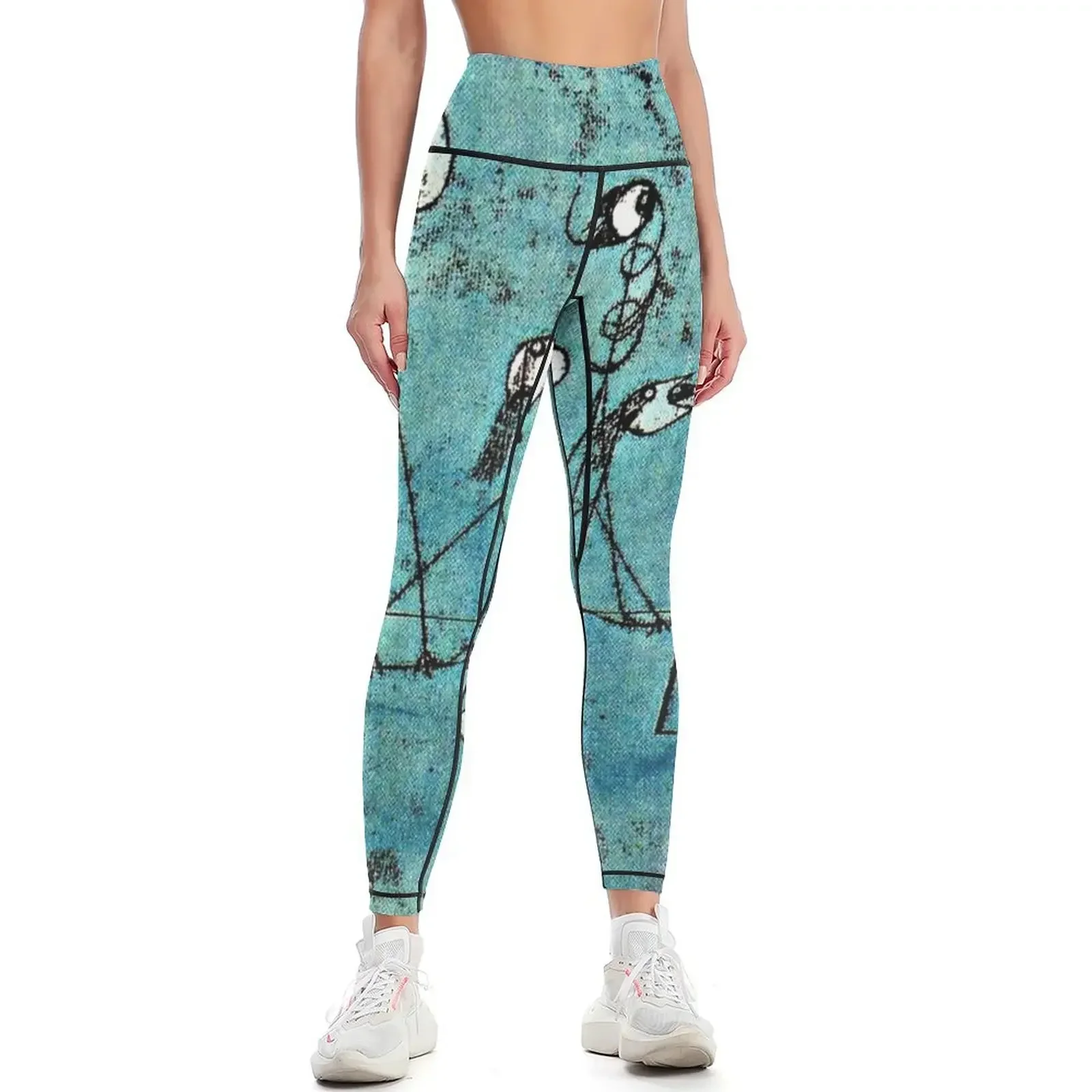 

Paul Klee artwork, Twittering Machine Leggings flared gym sportswear woman Jogger pants Womens Leggings