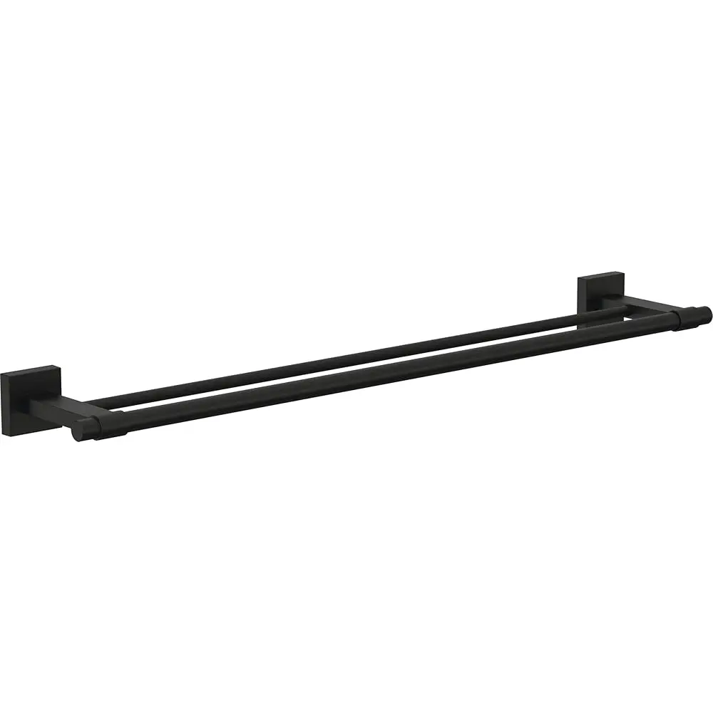 

(1-Pack) 24\ Towel Rack for Bathroom, Matte Black Double Towel Bar for Bathroom Wall Towel Holder Rod W
