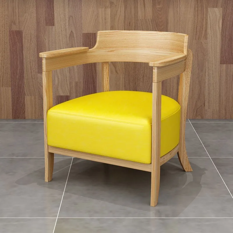 Solid wood leisure and commercial rest area reception and negotiation sofa book bar cafe catering shop milk tea shop table