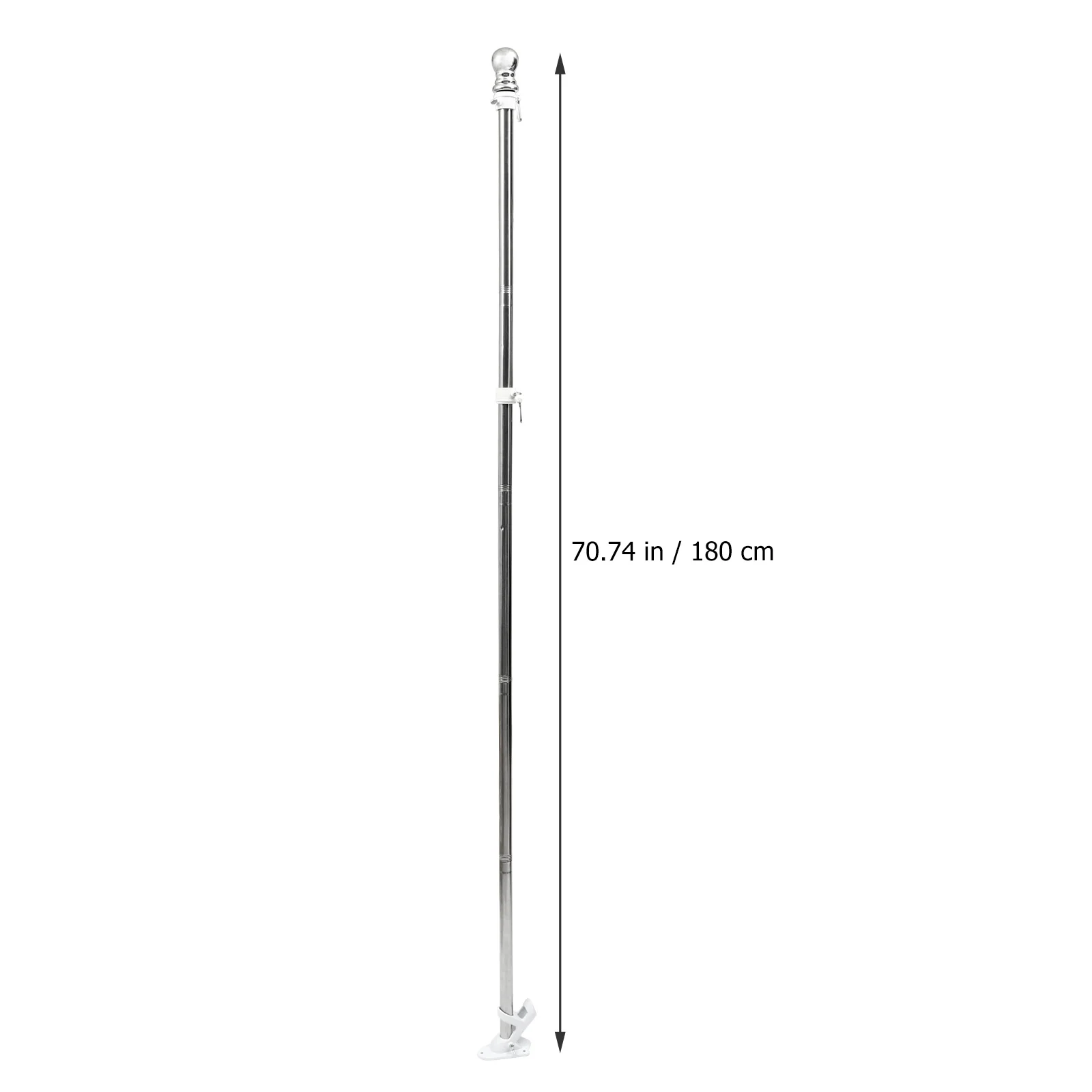 

6pcs Stainless Pole Kit 1.8M Outdoor Flag Stand Rustproof For Stainless Steel Flag Stand Garden Yard Wall Roof Easy Storage