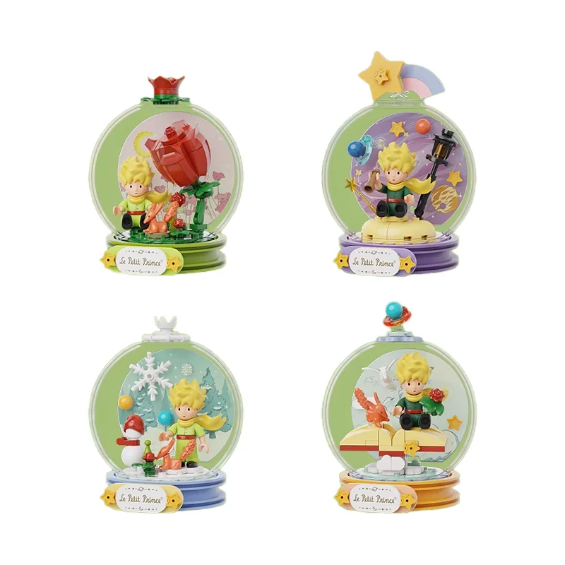 Le Petit Prince Building Blocks Crystal Ball  Desktop Decoration Puzzle Assembling Model Toys Birthday Gifts for Boys and Girls