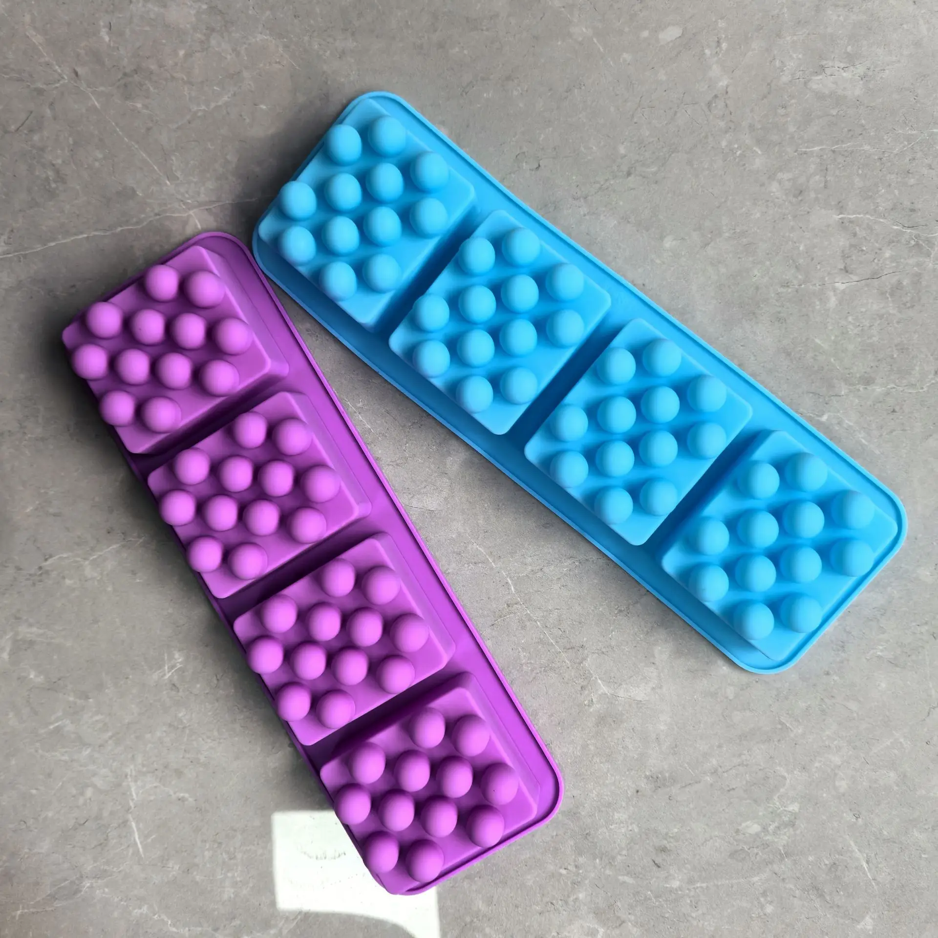 Spot Wholesale 4 Square Massage Brush Silicone Soap Mold XG1245