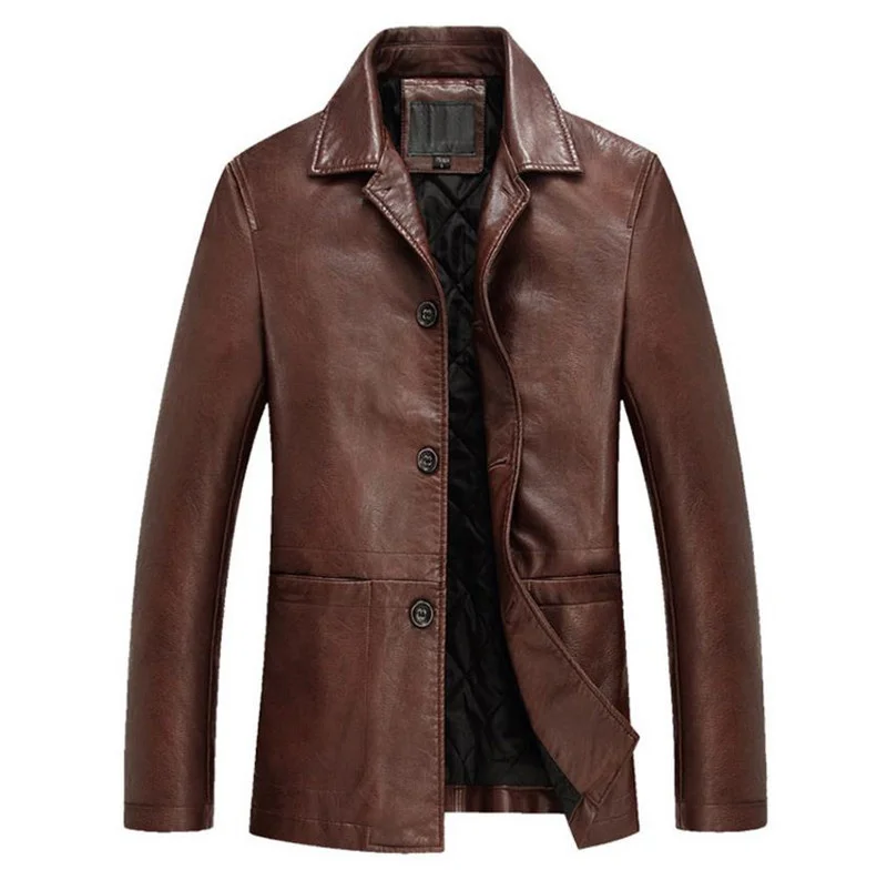 Spring and Autumn Hot Men's Leather Jackets PU Business Coats Overcoat Motorcycles Free Shipping