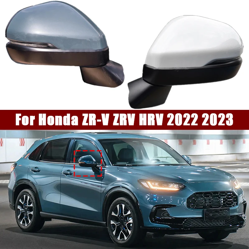 Car Door Rearview Mirror Assembly For Honda ZR-V ZRV HRV 2022 2023 Auto Mirrors Glass Assembly Cover Frame Lens Auto Folding