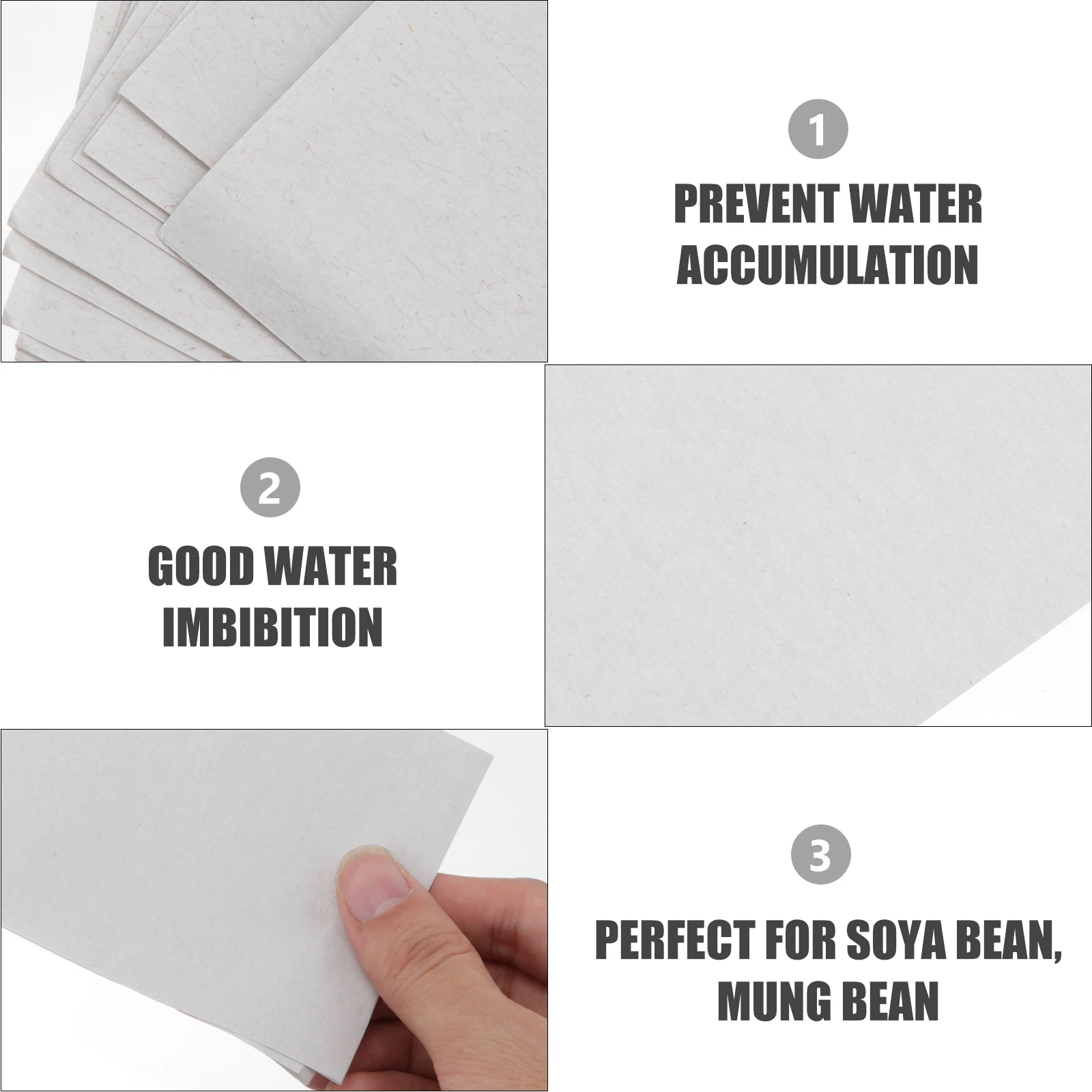 

150pcs Planting Paper Germinating Sprout Nursery Seedling Grow Vegetables Tray Microgreens Water Imbibition Daily Use