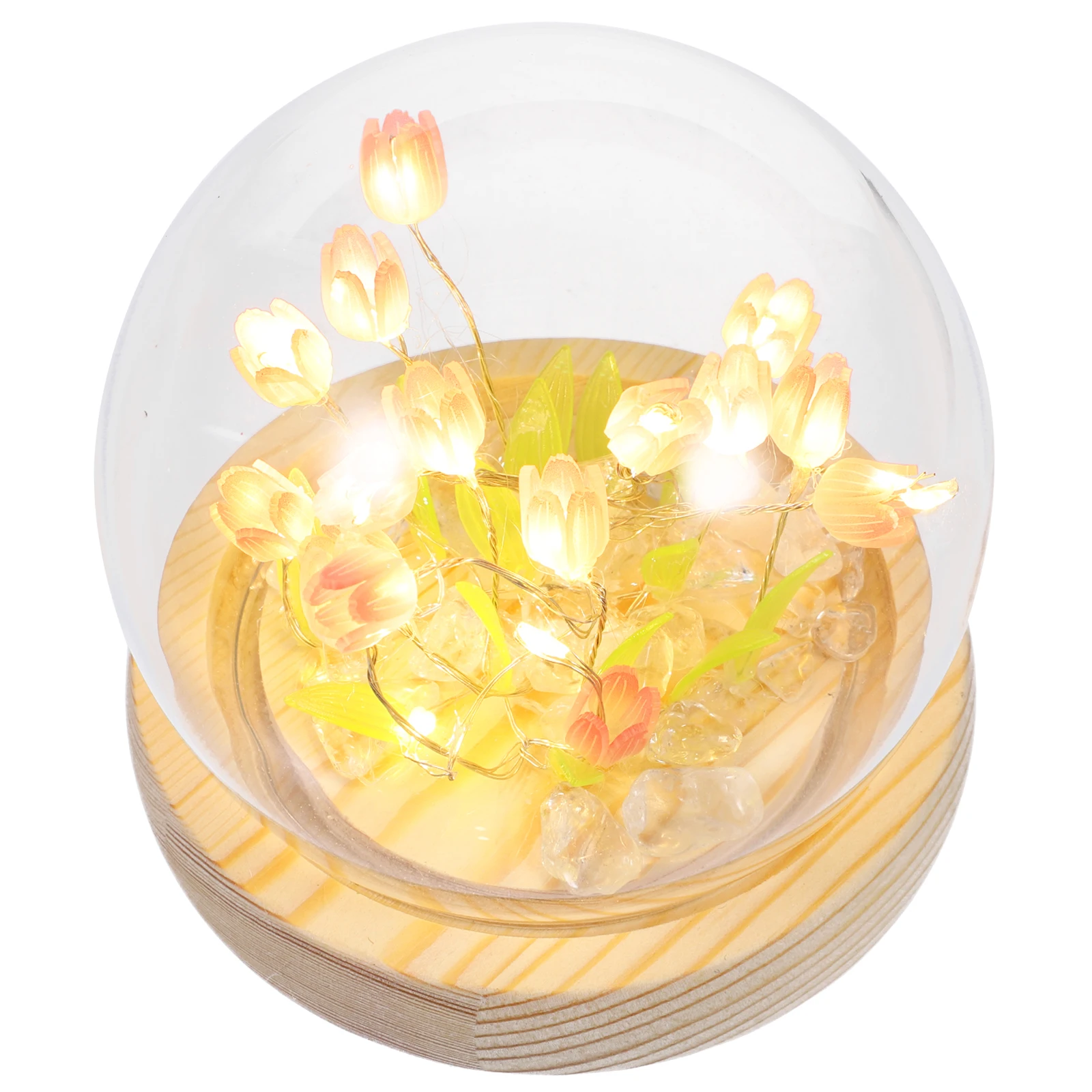 

Tulip Night Light Lamp Decorative Flower Lamps for Bedroom DIY Bedside Lanterns Warm Atmosphere Creative Gifts Gentle Color