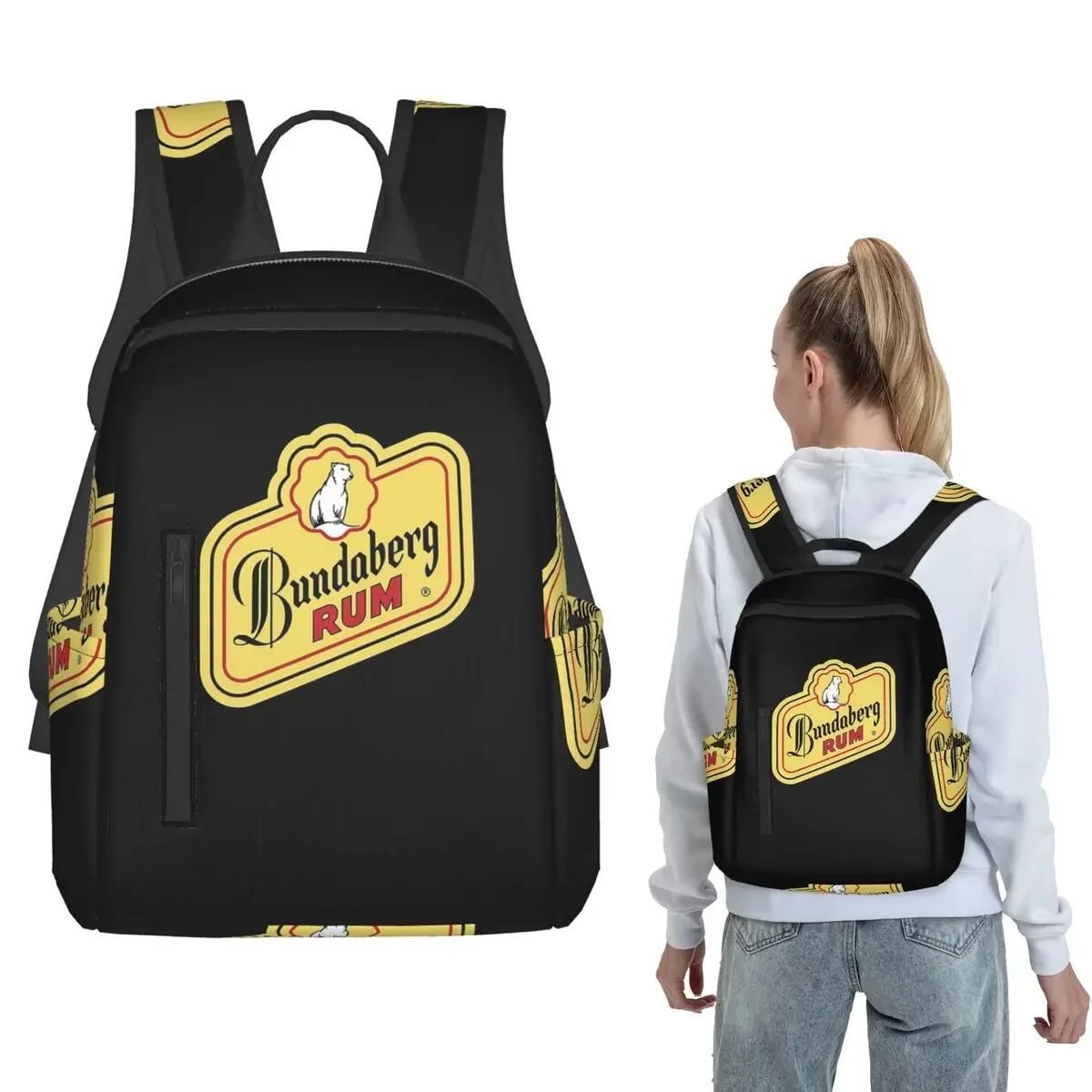 Official Merchandise Of Bundaberg Rum Logo Classic Backpack Daypack Kids BookBag School Bag Shoulder Bags for Men Women