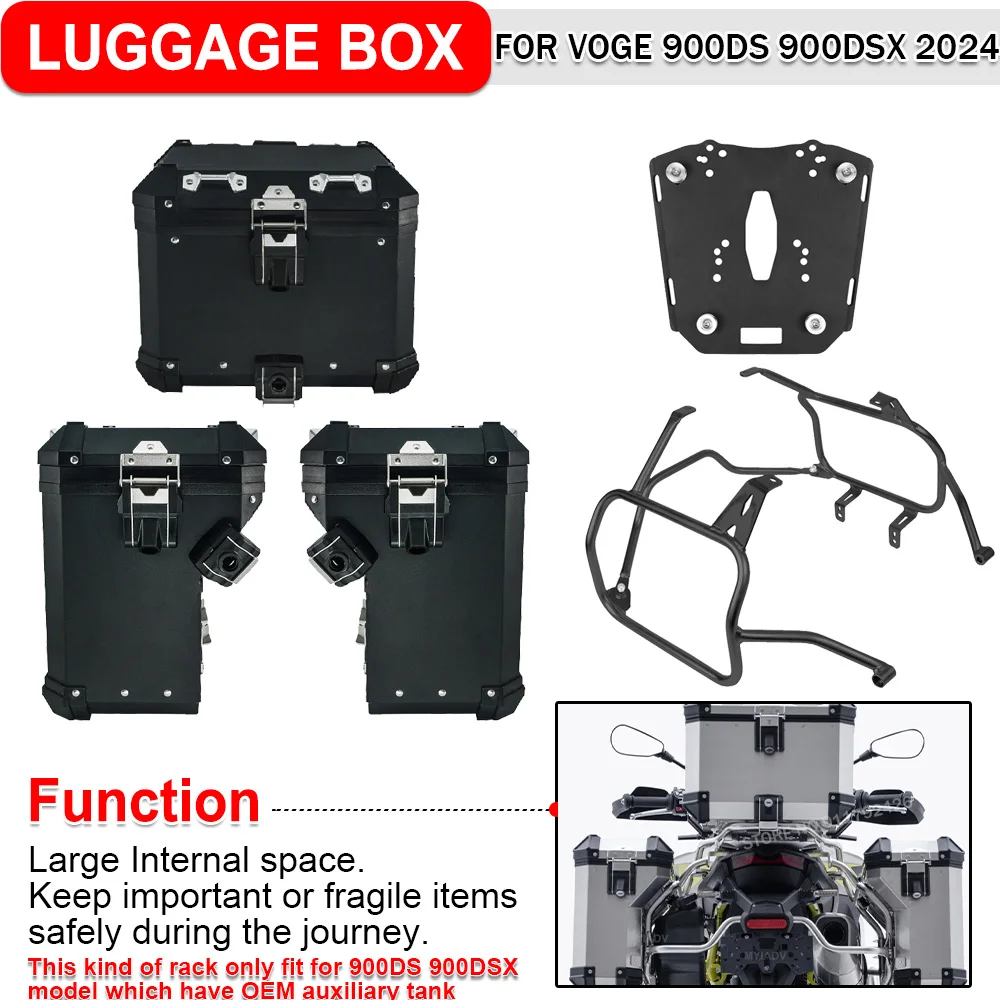 

Алюминиевые кофры для мотоцикла, боковой кронштейн для багажника, верхняя стойка для багажника, держатель седельной сумки для VOGE 900DS 900DSX 2024