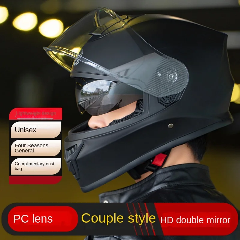 

Electric motorcycle helmet men's all season universal riding motorcycle women's electric scooter warm winter safety helmet