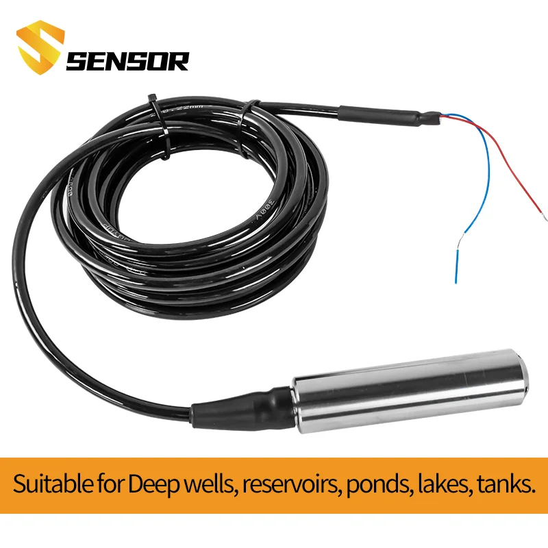 

100M Cable Hydrostatic Water Level Sensor 0-10V 4-20mA Signal Output Liquid Level Transmitter