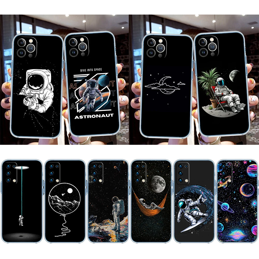 Funda de teléfono IJ8 Astronaut Space Moon para LG K22 K30 K40 K40S K41 K42 K50 K50S K51 K51S K52 K61 K62 K71 K92 Q60 Q61 V40 V50 V60