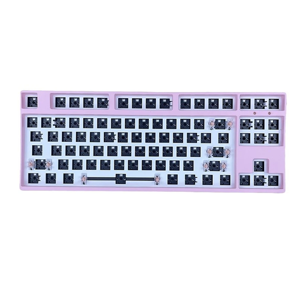 T87 Mechanical Keyboard Kit Three Mode RGB Hot Swap Gaming Keyboard 87 Keys Customize PC Gamer Gasket Accessories Office Gift