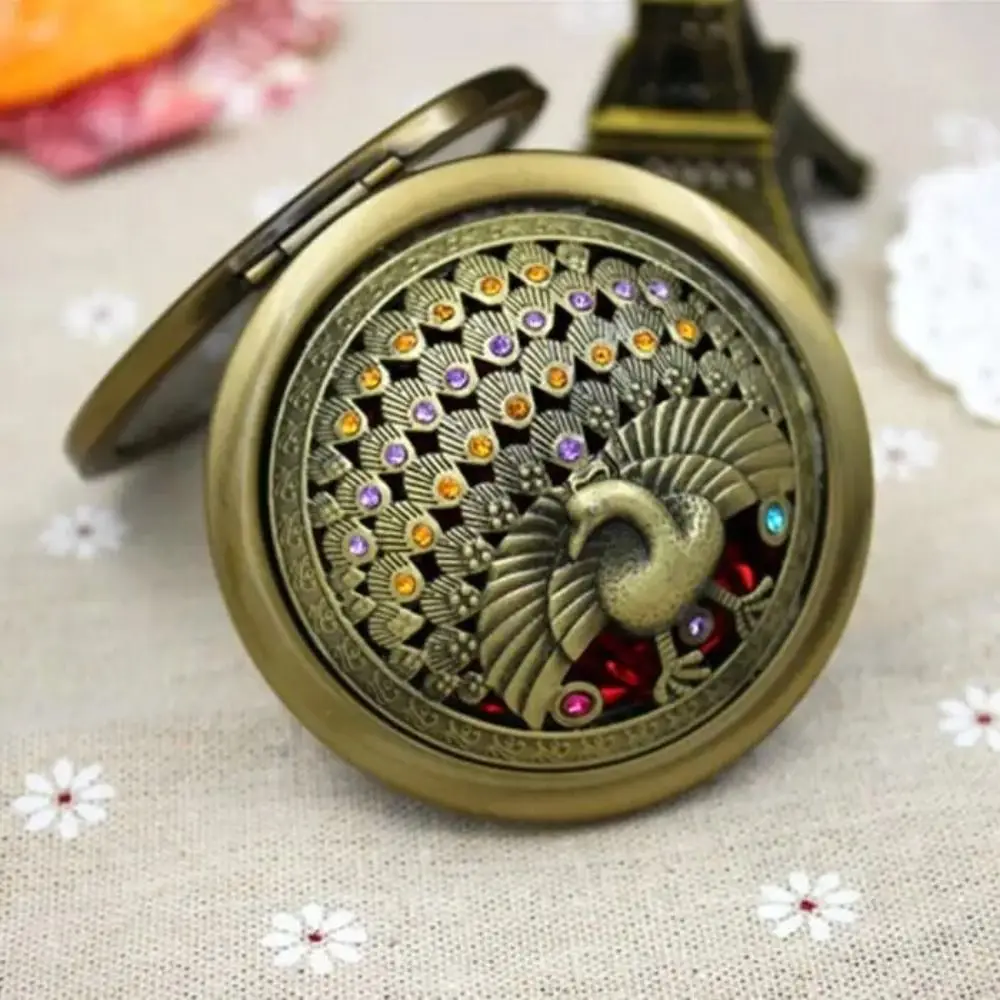 New Hot Folding Pocket Mirror Round Compact Double-sided Vintage Hollow Makeup Mirrors