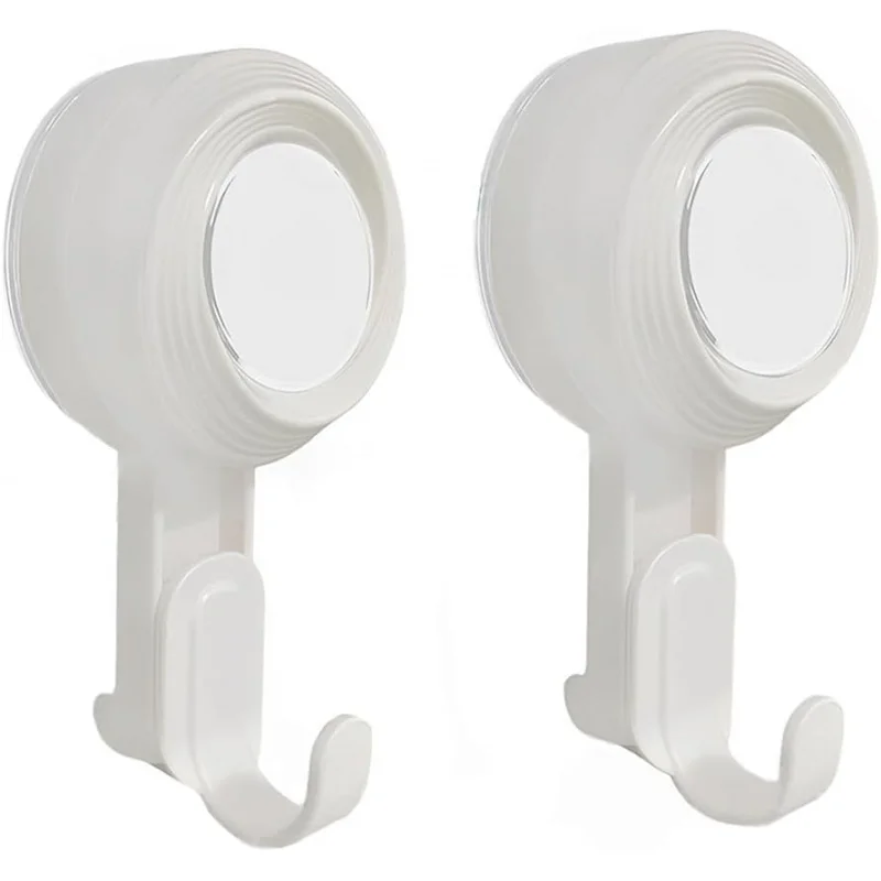 

2 сверхмощных настенных вакуумных крючка на присоске для ванной комнаты, грузоподъемность 11 фунтов, съемные и многоразовые водонепроницаемые крючки