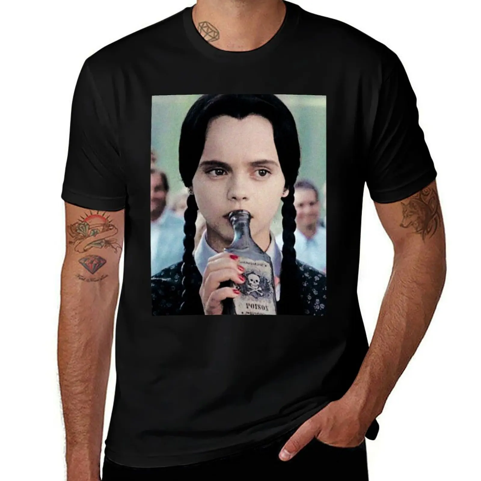 

Wednesday Addams Poison T-Shirt T-Shirt summer clothes customizeds man clothes fitted t shirts for men