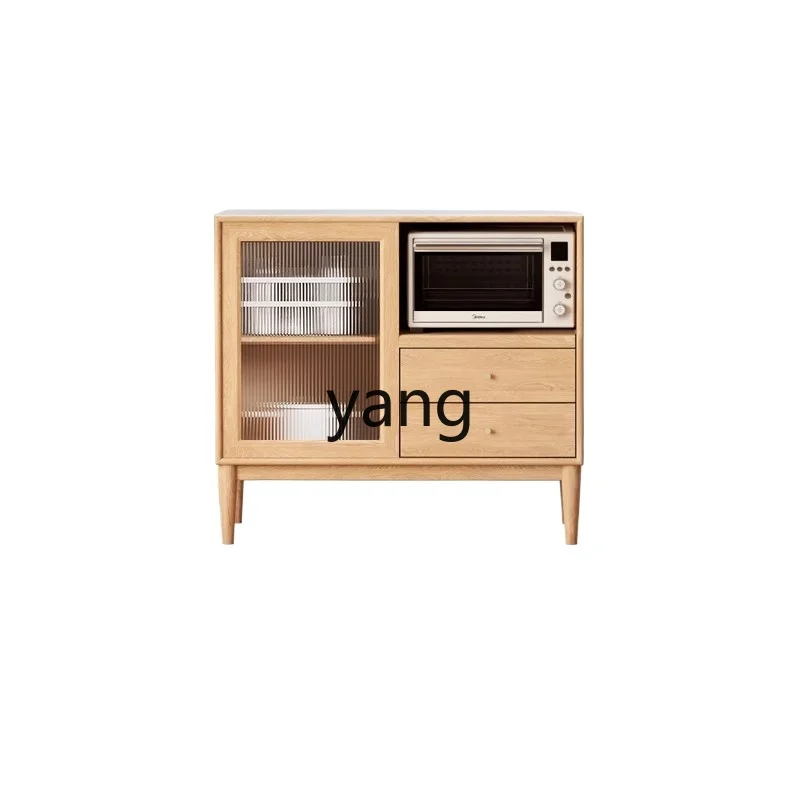 LMMsolid wood dining side cabinet integrated ash wood locker simple household wine cabinet