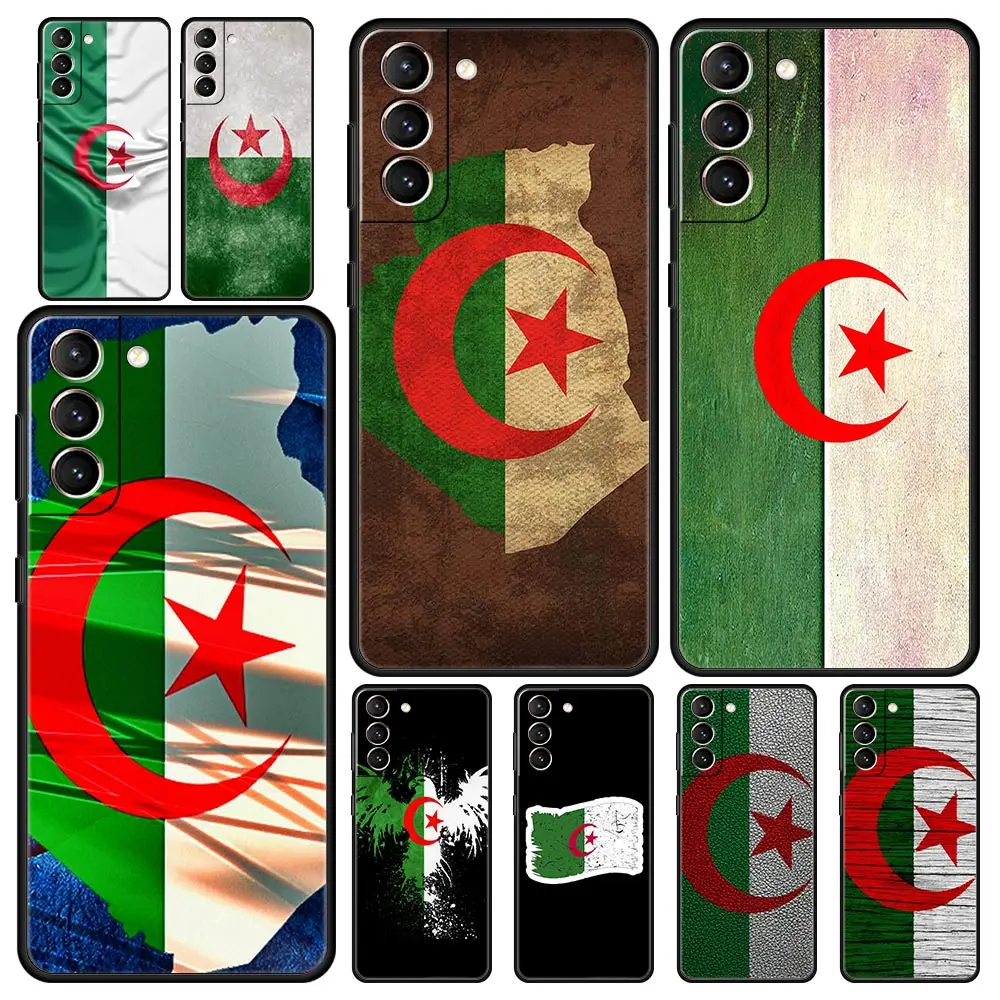 Phone Case For Samsung Galaxy S24 S23 S22 Ultra S20 S21 FE 5G S10 S9 Plus S10E S8 S7 Edge Soft Silicone Cover Algeria Flag