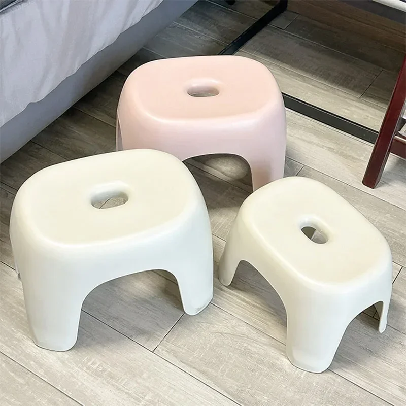 

White Foot Stool Small Modern Minimalist Pink Kitchen Office Balcony Fishing Salon Ottomans Stackable Nordic Furniture