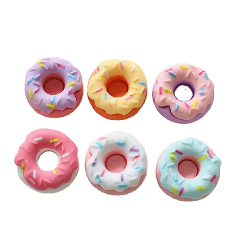 10pcs Kawaii New Cute Mini Donut Flat Back Resin Cabochons Scrapbooking DIY Jewelry Craft Decoration Embellishments Accessories