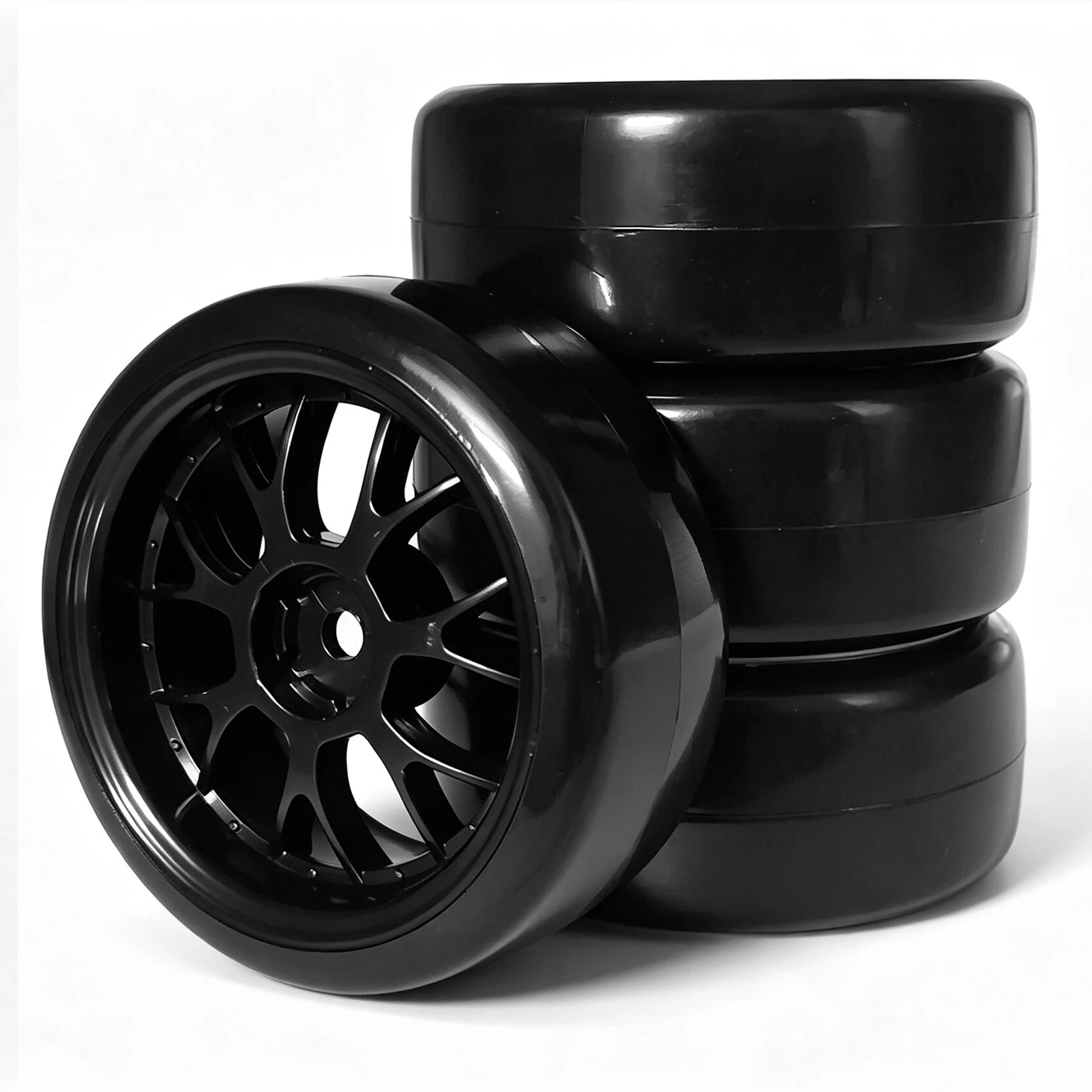 1/10 Drift Hard Tires 63mm Rally Tyres Racing Wheels 12mm Hex for RC Car Traxxas HPI KYOSHO Tamiya XV02 XV01 TT01 TT02 PTG2 A959