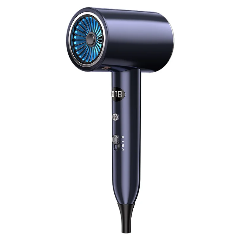 Foldable high-speed hair dryer, high-power household hair dryer with strong airflow, protective hair dryer for travel