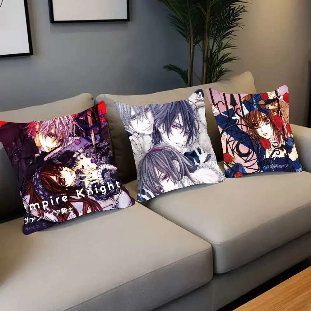 Anime Vampire Knight Pillow Case Fashion Square Pillowcase Bedroom Sofa Room Ins Decoration Leisure