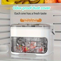 Asuwei 50-Cube Ice Maker Extra Large, Double-Layer Tray with Lid, Food-Safe Material, Easy Ice Release, Ideal for Parties Drinks