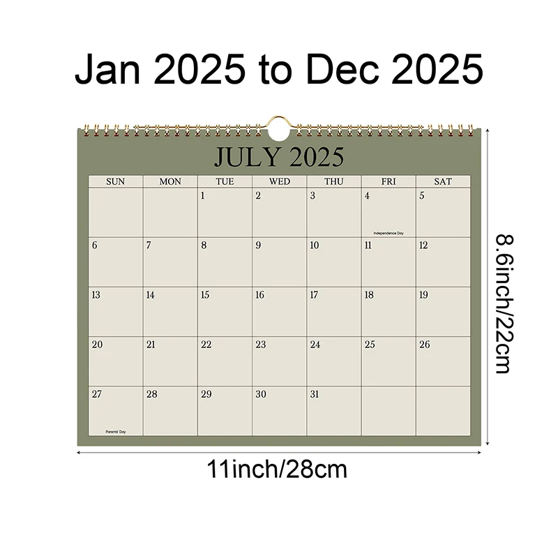 Everyday Wall Calendar for Home Decor, Office Planner & Schedule Board, Monthly To-do List Calendar