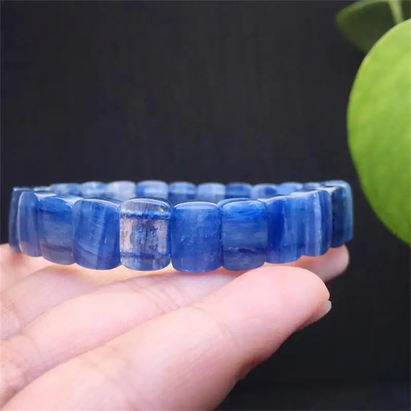 10MM Natural Kyanite Bangle For Women Summer Dopamine Charm Healing Fengshui Jewelry Accessories 1PCS