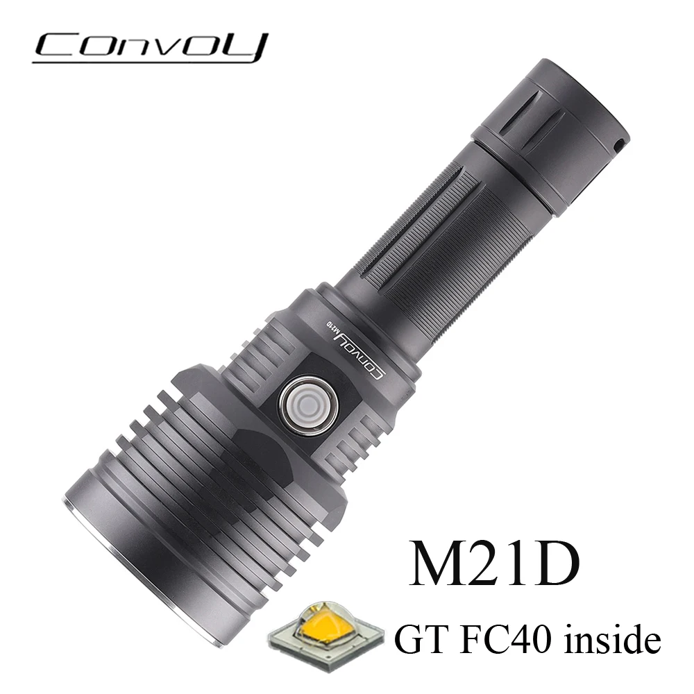 Convoy M21D GT FC40 Flashlight 21700 Torch Type-C Charging Port Portable Lighting High Power Camping Fishing Work Led Lanterna