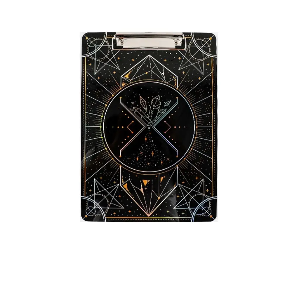 With Low Profile Gold Clip Laser Gilding A4 File Folder Document Folder Paper Organizer Writing Clipboard