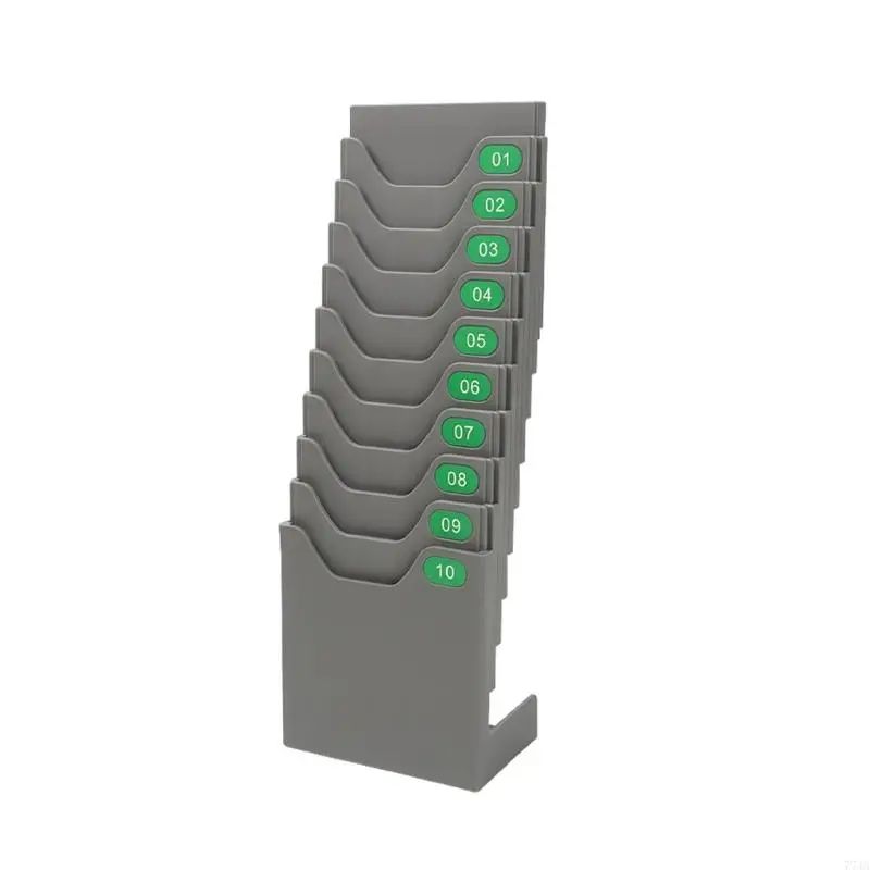 77JA Time Card Rack organisierte Anwesenheit Gehaltsabrechnung Timsheet -Halter -Ständer Tracking für Desktop oder Wandmontage