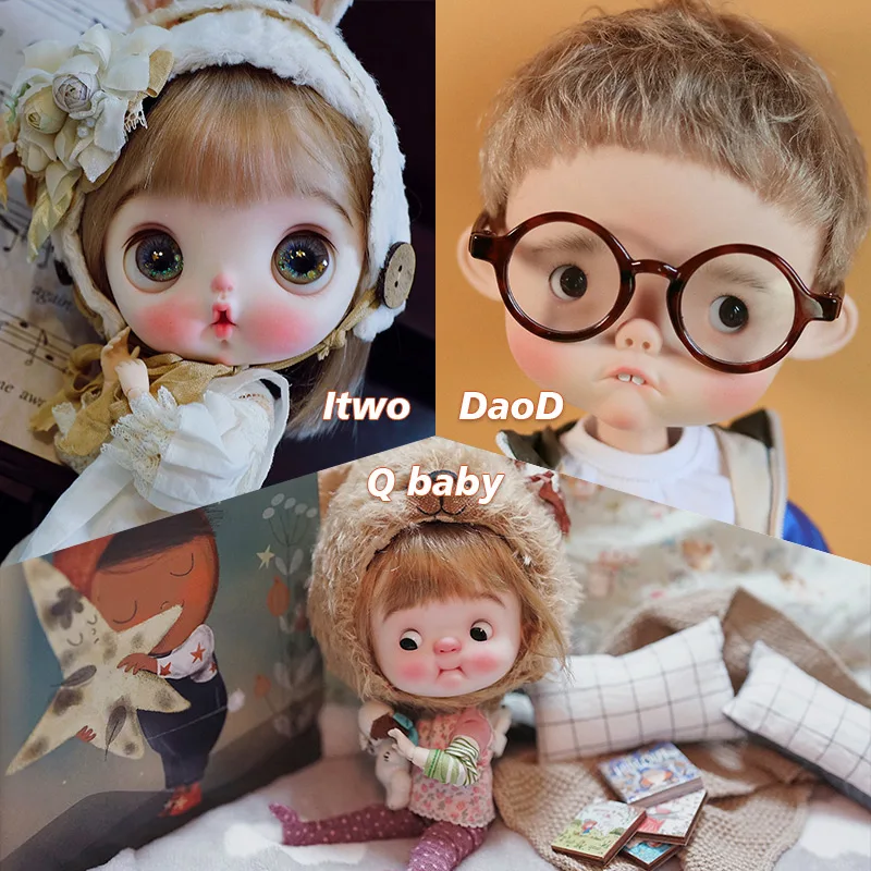 Amazing Super Cute BJD Q Baby Big Head Kinds of Expressions Pocket Funny Resin Handmade Artist Ball Jointed Dolls