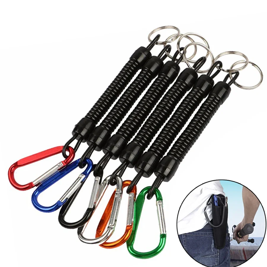 6pcs Pull Elastic Fixed Anti Lost Fishing Pole Rope Fish Wheel Type Protection Multi Function Tool Fishing Tackle Accessories