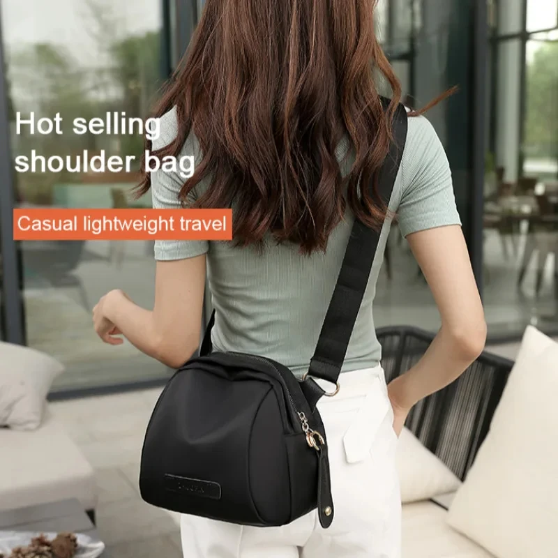 Vento Marea Shell Small Shoulder Bag For Women 2024 New Nylon Wide Strap Crossbody Bag Quality Soft Waterproof Crossbody Purses