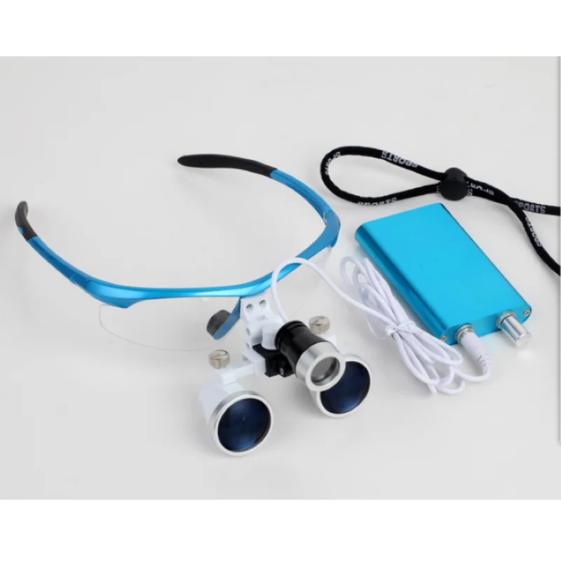 

2.5X 3.5X Magnifying Glasses with LED Light Dental Operation Magnification Loupes Portable Adjustable Head-mounted Magnifier