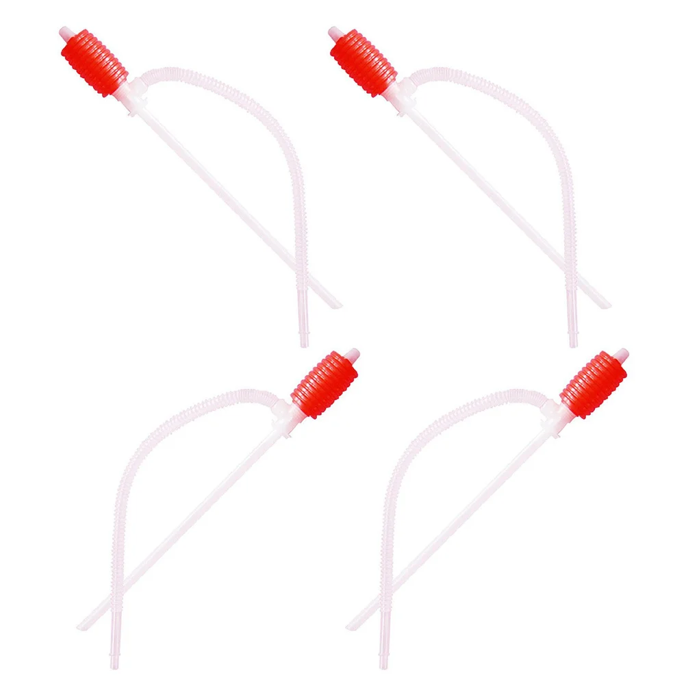 

4Pcs Hand Siphon Pump Durable Manual Transfer Pump Convenient Oil Siphon Pumps Fuel Transfer Liquid Changing Tool for Car