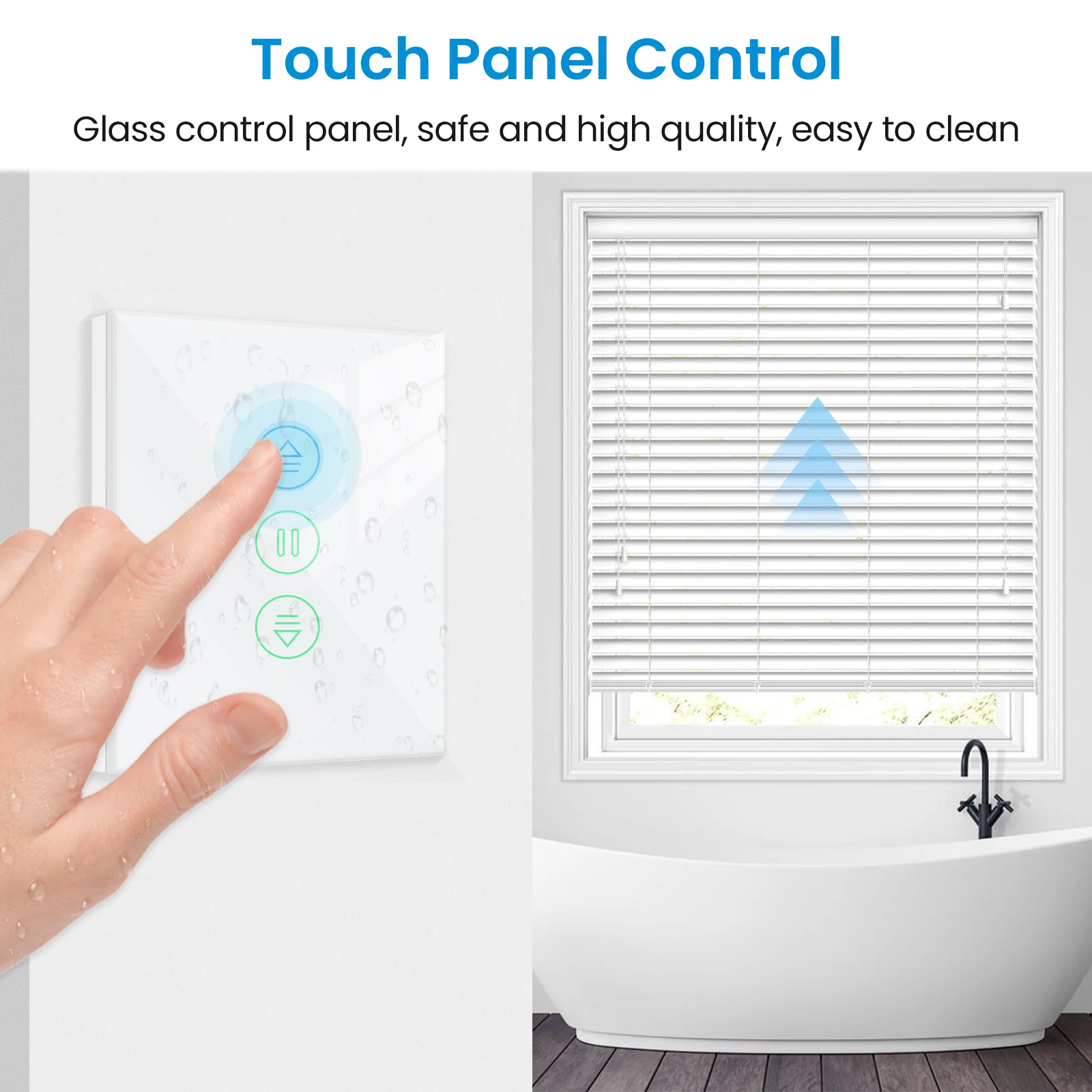 Tuya Smart Life EU WiFi Rollladen-Schalter für Motorisierte Jalousien mit Fernbedienung Google Home Alexa Echo Smart Home – Detail 10