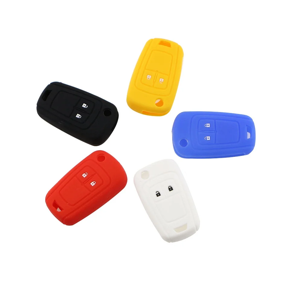 2 Buttons Silicone Car Remote Key Cover Case for Chevrolet Chevry Cruze Sedan Hatchback Malibu Trax Aveo 2009 - 2015