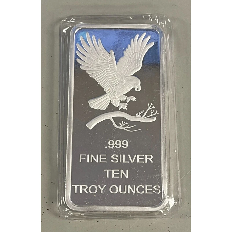 

999 Fine Silver Commemorative Coin - 10 Troy oz Eagle Design Collectible Keepsake