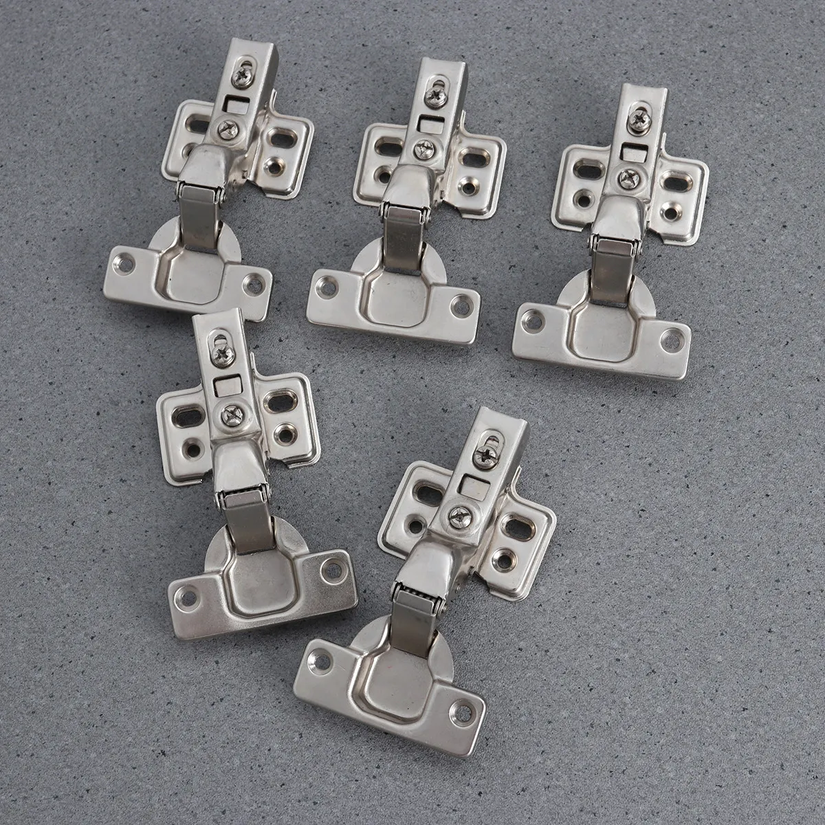 

5Pcs Stainless Steel Hydraulic Concealed Hinges 1.2mm Thick Heavy Duty Face Frame Mounting for Kitchen Cabinet Toilet Furniture