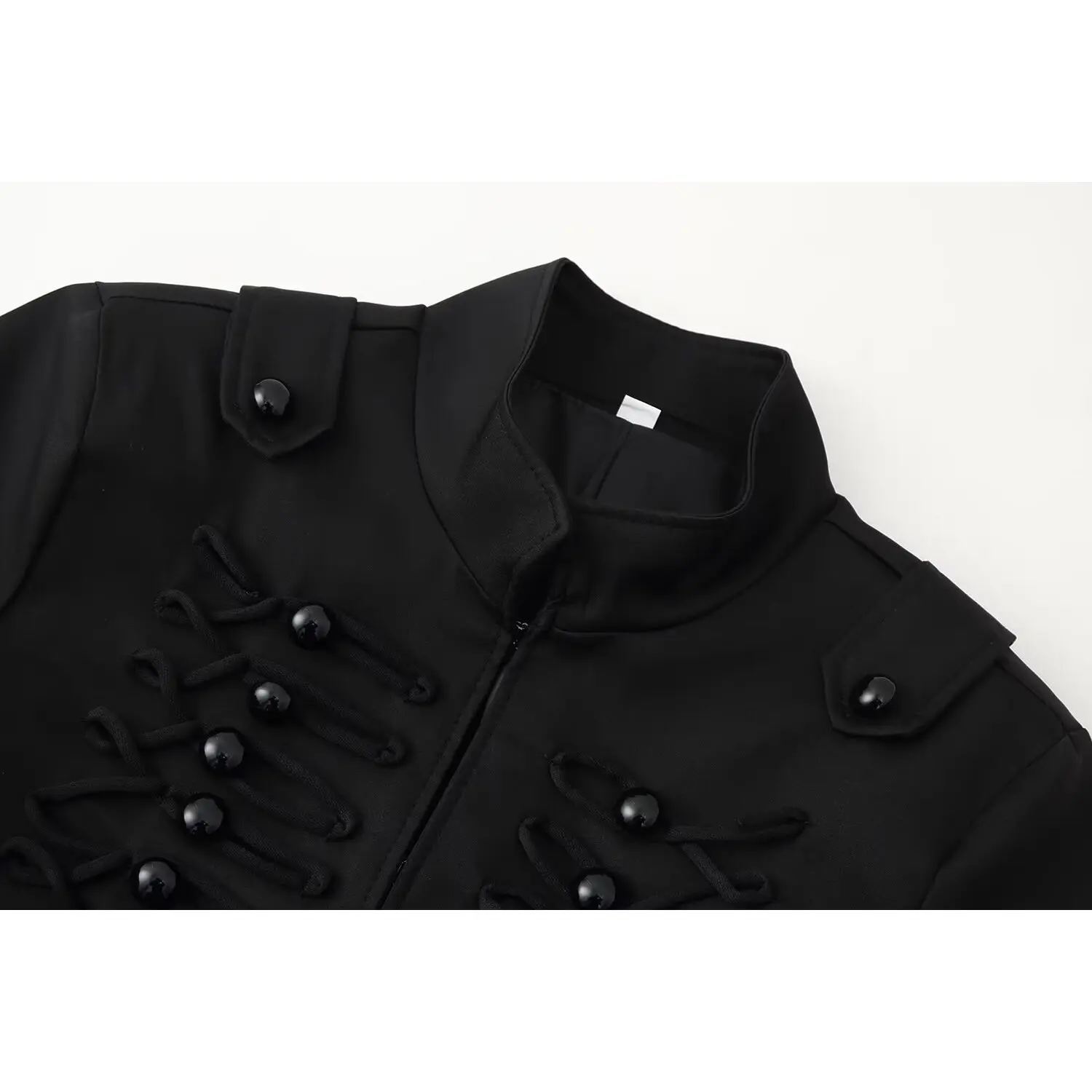 Spring New Fashion Pure Color Stand Collar Button Short Coat Women's Clothing Versatile Style Polyester Fiber Long Sleeve